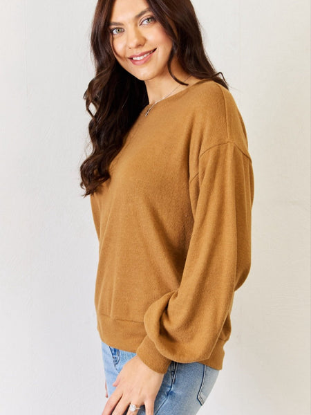 HYFVE Round Neck Long Sleeve Top - Opulent EmpireHYFVE Round Neck Long Sleeve TopOpulent Empire