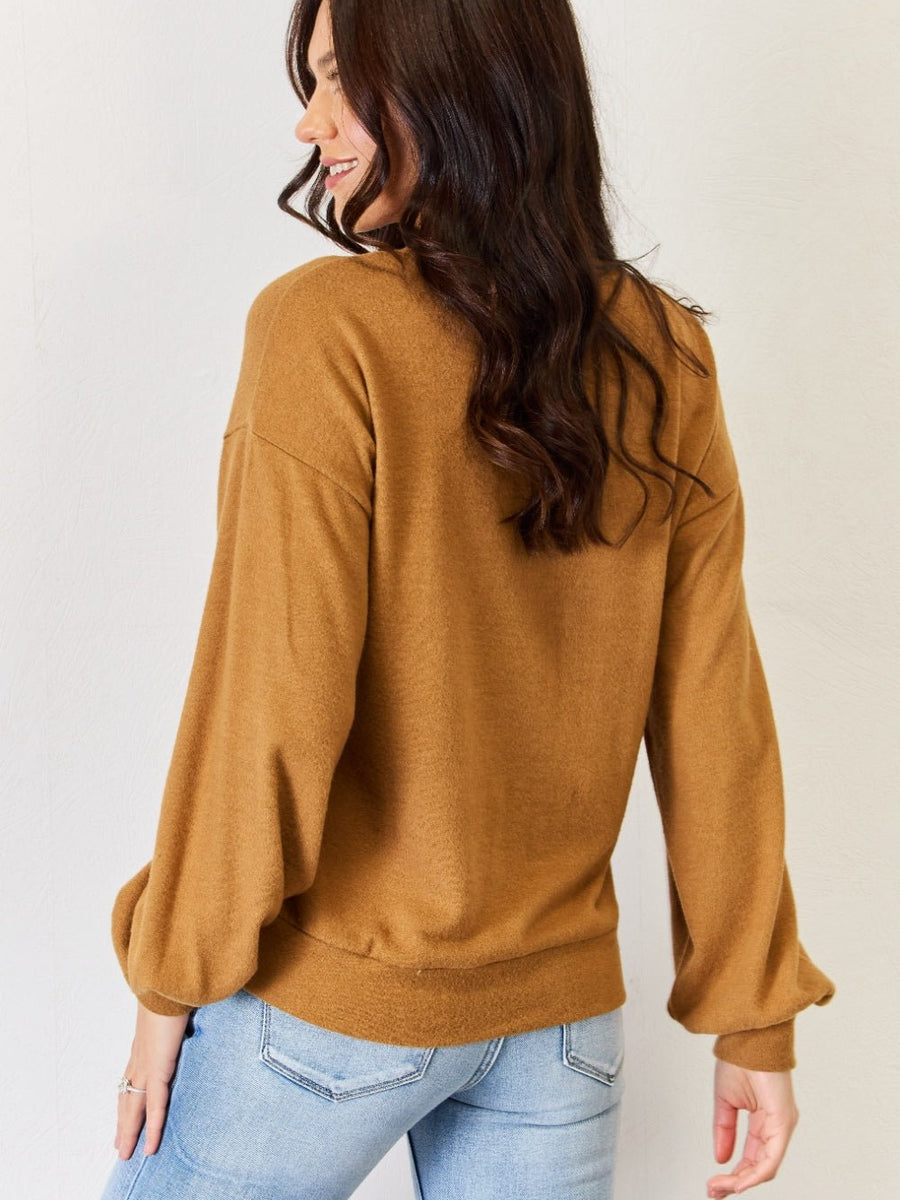 HYFVE Round Neck Long Sleeve Top - Opulent EmpireHYFVE Round Neck Long Sleeve TopOpulent Empire