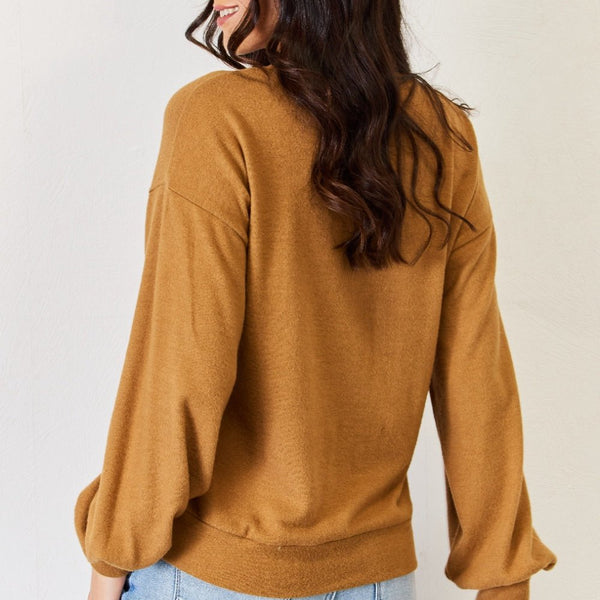 HYFVE Round Neck Long Sleeve Top - Opulent EmpireHYFVE Round Neck Long Sleeve TopOpulent Empire