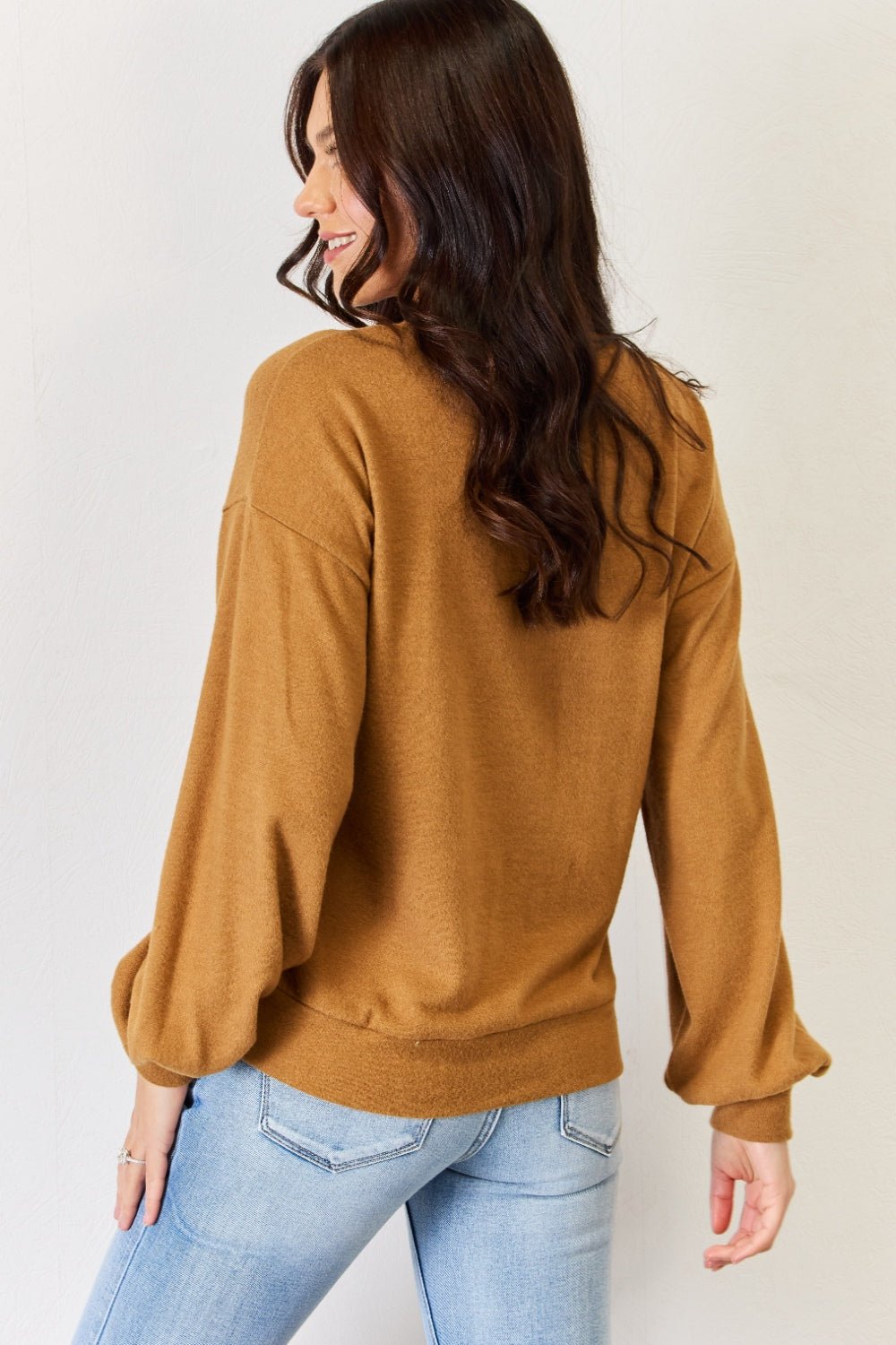 HYFVE Round Neck Long Sleeve Top - Opulent EmpireHYFVE Round Neck Long Sleeve TopOpulent Empire