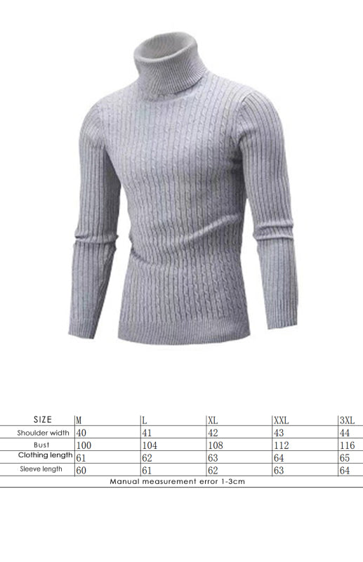 Victor Laurent — Men's Classic Long Sleeve Turtleneck Sweater, alternate view 10