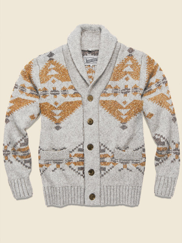 Emery Moreau — Jacquard Outer Wear Sweater Long Sleeve Knitted Jacket Top