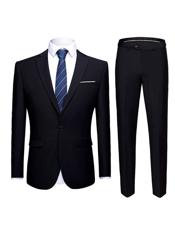 Romain Laurent — Men's Lapel Collar Business Suit Blazer, alternate view 2