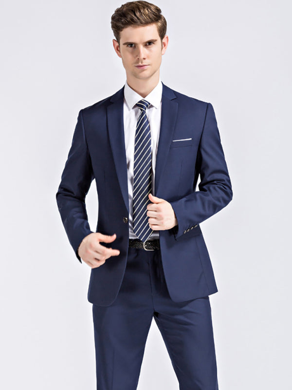Romain Laurent — Men's Lapel Collar Business Suit Blazer, alternate view 5