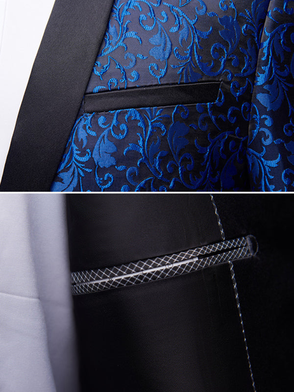 Women's Solid Lapel Collar Blazer with Welt Pocket