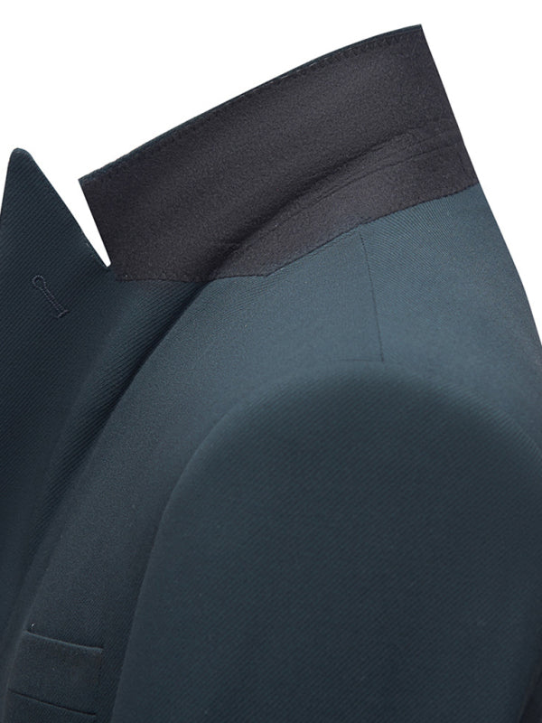 Men's Business Double-Breasted Woven Blazer Set - Opulent Empire