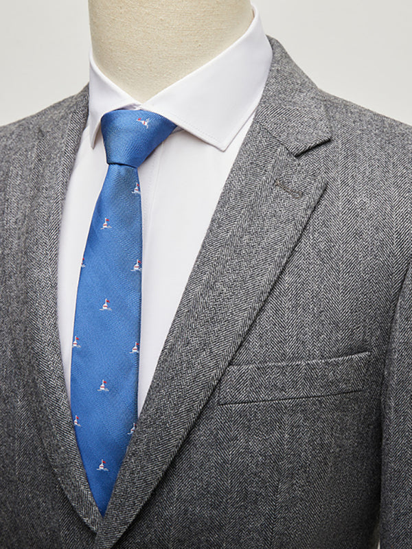 Vincenzo Laurent — Four Seasons Lapel Collar Solid Wool Regular Sleeve Coat, alternate view 4