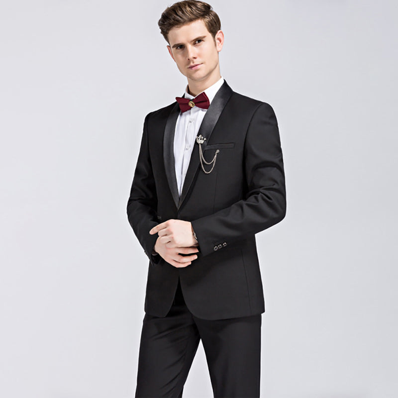 Men's Stylish Lapel Collar Business Suit - Opulent Empire