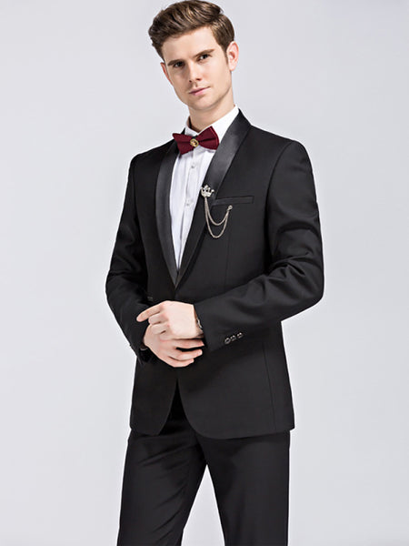 Men's Stylish Lapel Collar Business Suit - Opulent Empire