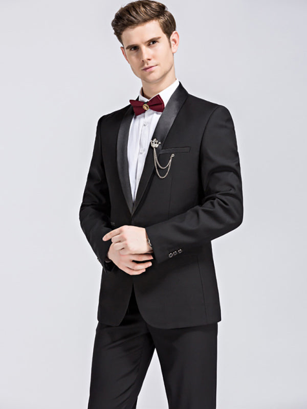 Men's Stylish Lapel Collar Business Suit - Opulent Empire