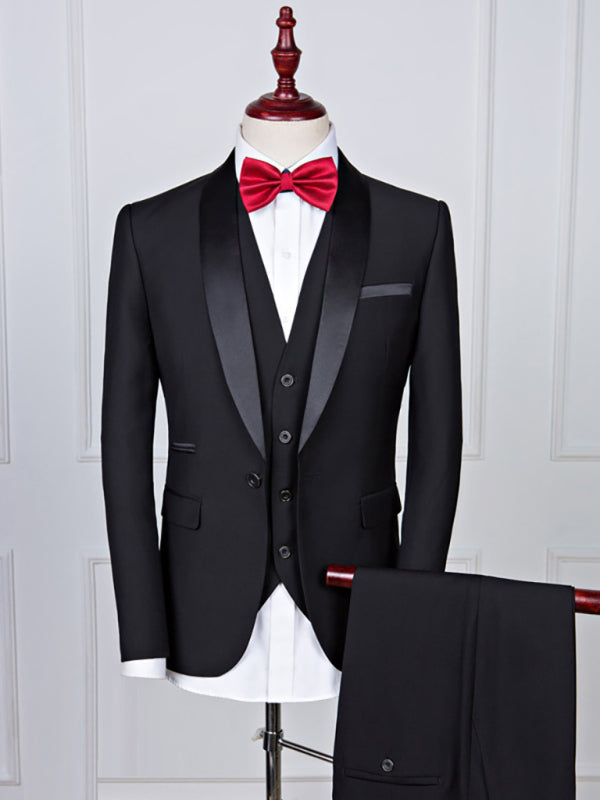 Men's Stylish Lapel Collar Business Suit - Opulent Empire