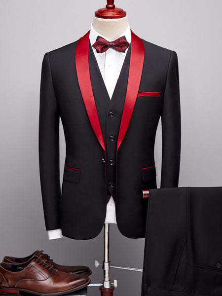 Men's Stylish Lapel Collar Business Suit - Opulent Empire