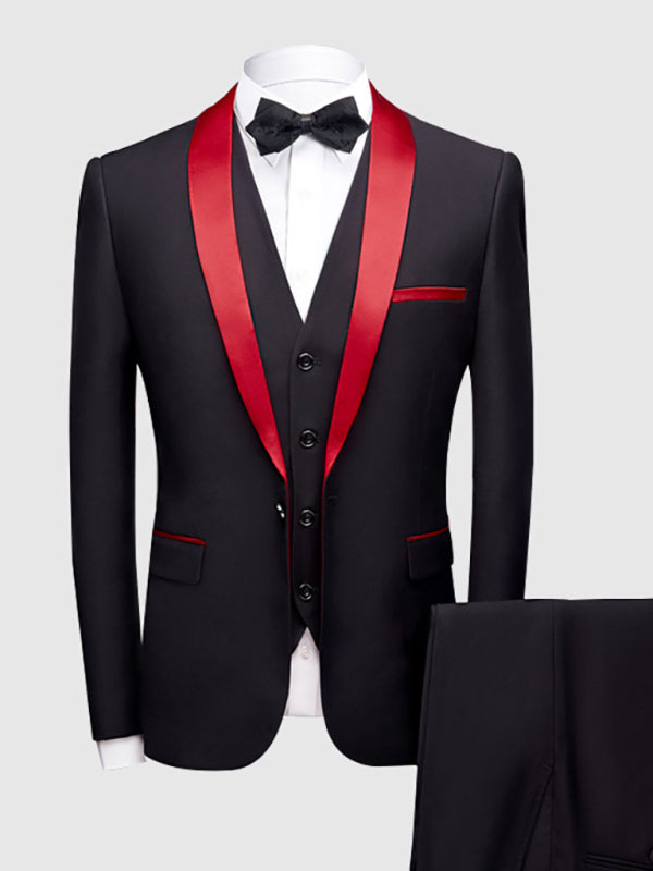 Men's Stylish Lapel Collar Business Suit - Opulent Empire