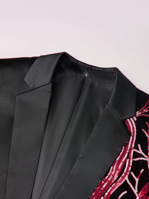 Quentin Laurent — Men's Fashion Floral Lapel Blazer, alternate view 4