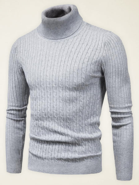 Men's knitted sweater cross-border turtleneck slim fit bottoming sweater
