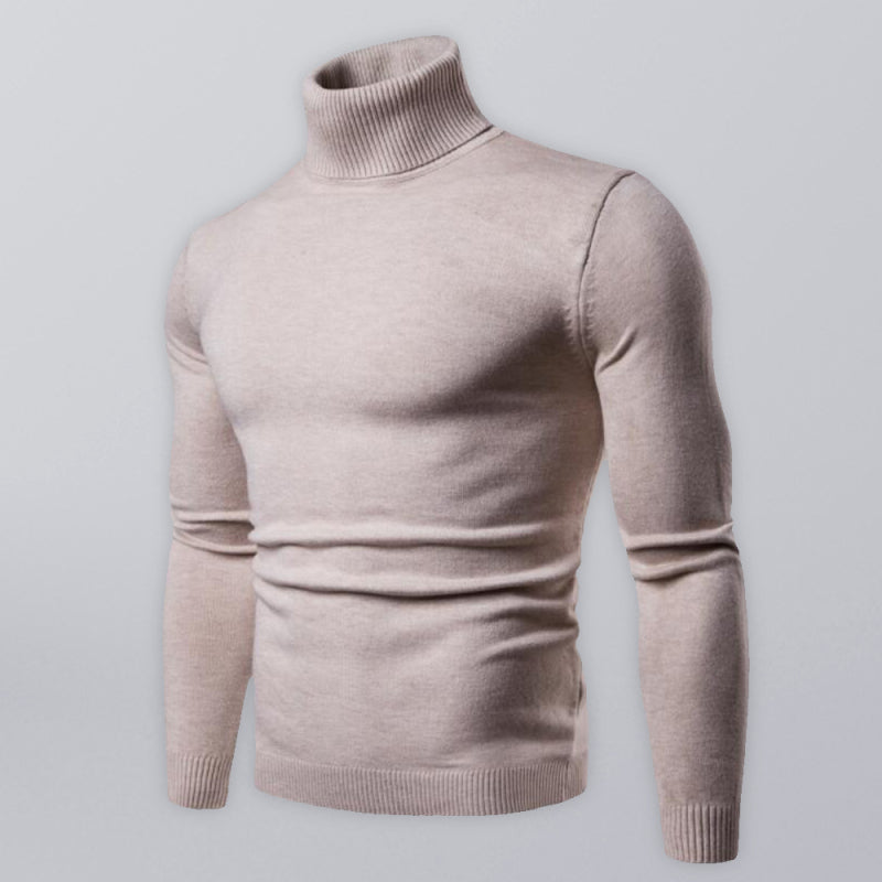 Gideon Laurent — Lapel collar all-match wool men's thick bottoming knitted sweater