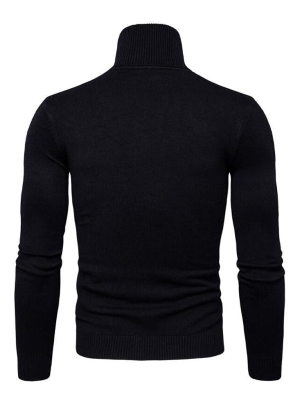 Gideon Laurent — Lapel collar all-match wool men's thick bottoming knitted sweater, alternate view 6