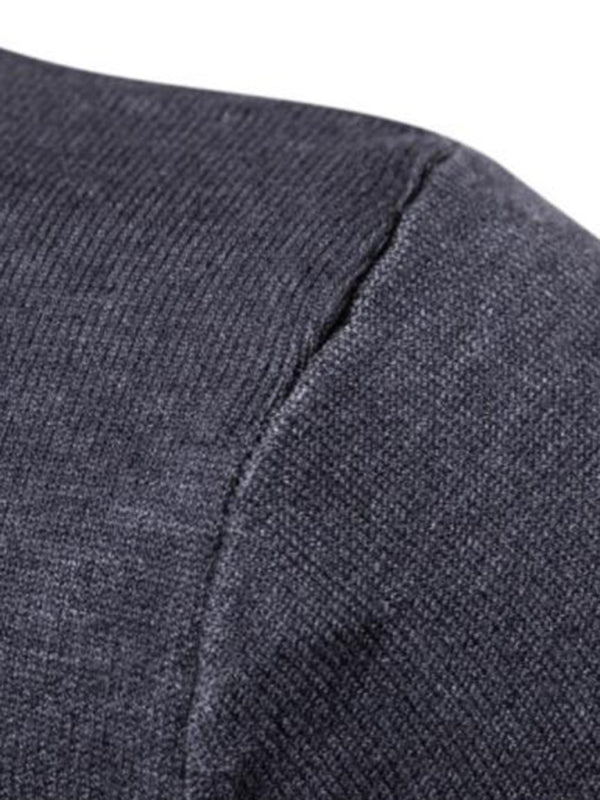 Gideon Laurent — Lapel collar all-match wool men's thick bottoming knitted sweater, alternate view 15