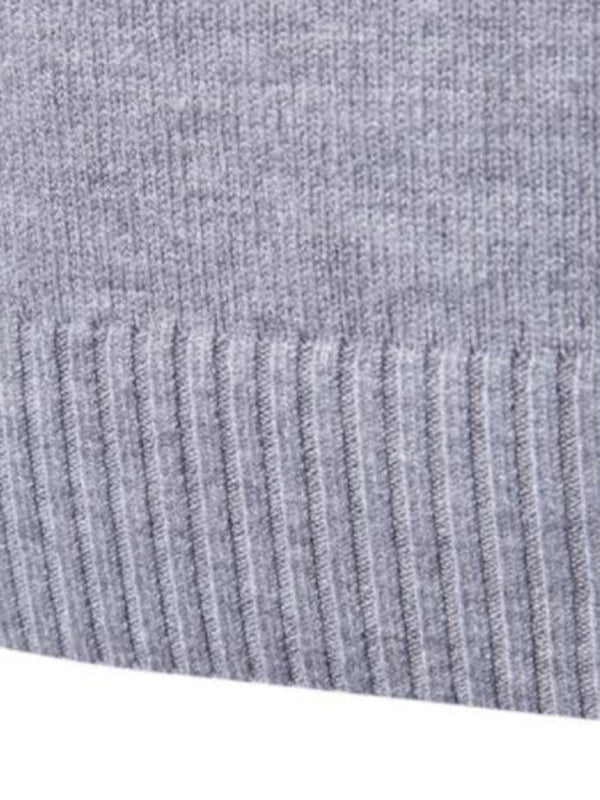 Gideon Laurent — Lapel collar all-match wool men's thick bottoming knitted sweater, alternate view 9