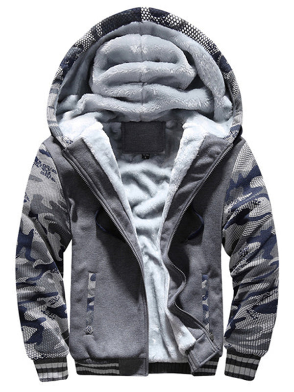Romain Beaumont — Camouflage sweater men's casual sports cardigan sweater jacket to keep warm, alternate view 3