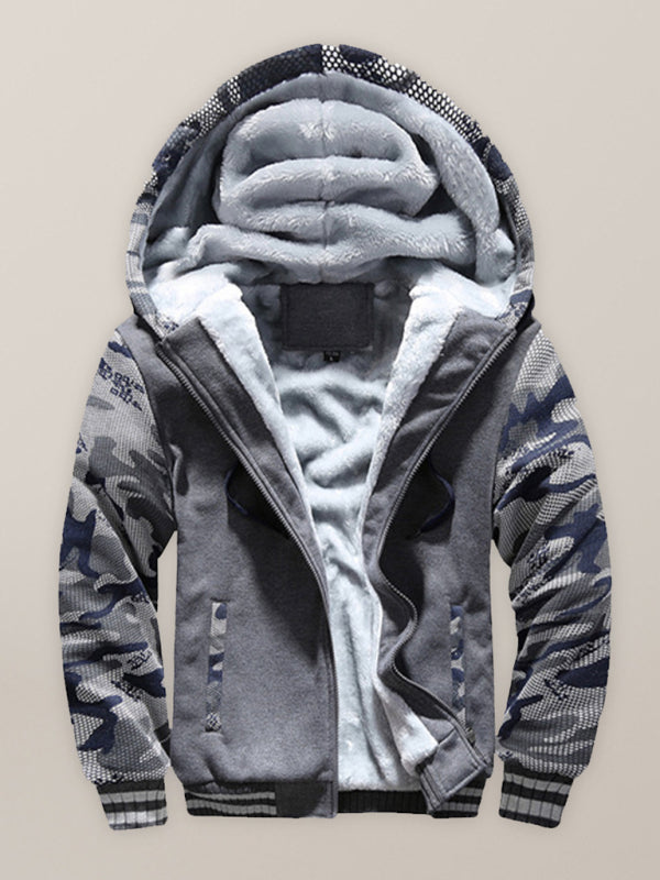 Romain Beaumont — Camouflage sweater men's casual sports cardigan sweater jacket to keep warm, alternate view 4
