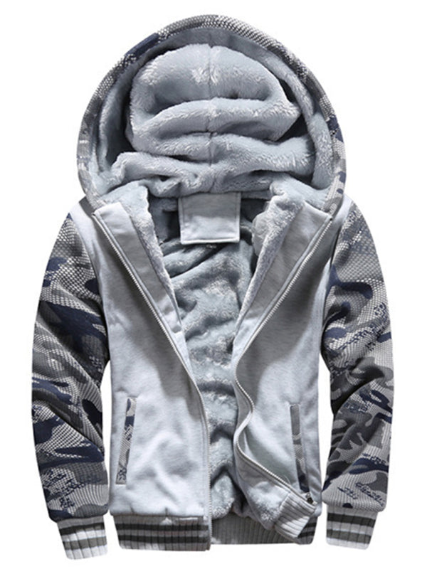 Romain Beaumont — Camouflage sweater men's casual sports cardigan sweater jacket to keep warm