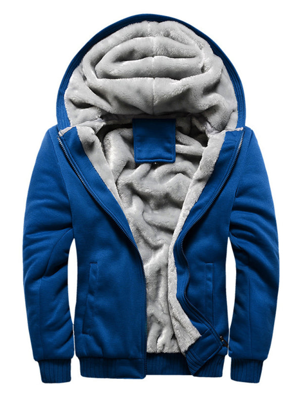 Lucian Laurent — Men's Sweater Hooded Loose Sports Fleece Thickening Men's Coat, alternate view 5