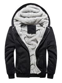 Lucian Laurent — Men's Sweater Hooded Loose Sports Fleece Thickening Men's Coat, alternate view 2