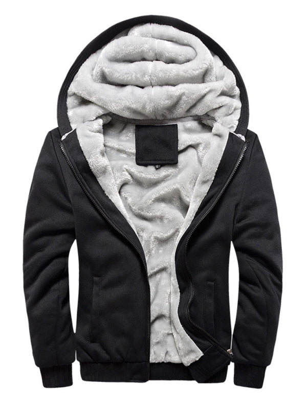 Lucian Laurent — Men's Sweater Hooded Loose Sports Fleece Thickening Men's Coat, alternate view 2