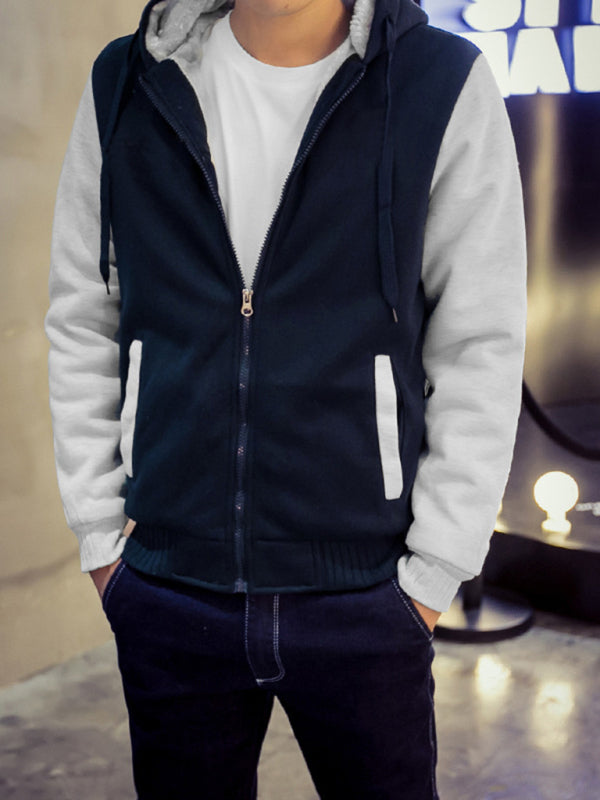 Lucian Laurent — Men's Sweater Hooded Loose Sports Fleece Thickening Men's Coat, alternate view 9