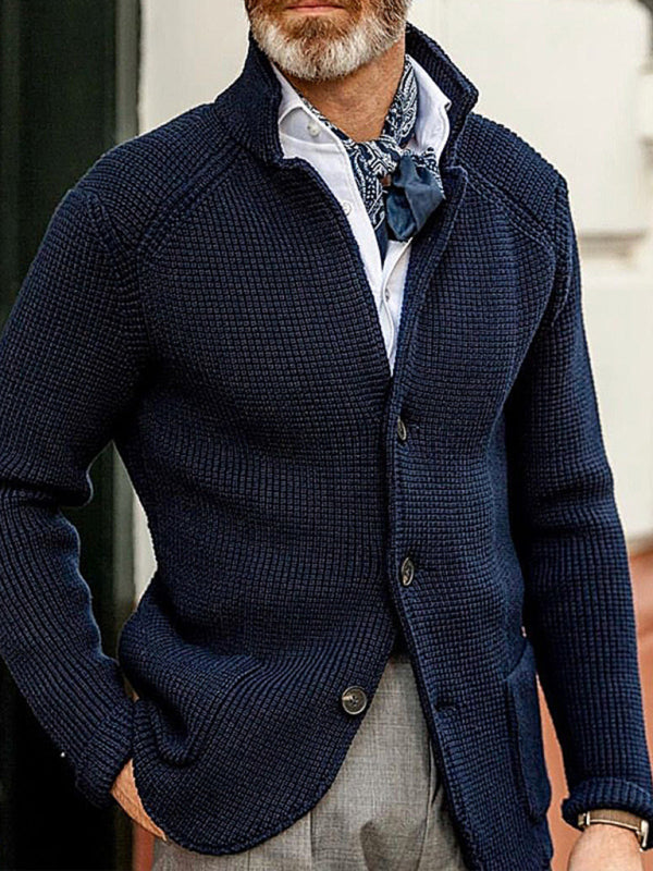 Theodore Laurent — Sweater Winter Sweater Stand Collar Cardigan Foreign Trade Men's Knitted Jacket, alternate view 2