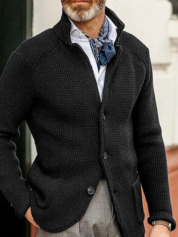 Theodore Laurent — Sweater Winter Sweater Stand Collar Cardigan Foreign Trade Men's Knitted Jacket, alternate view 6
