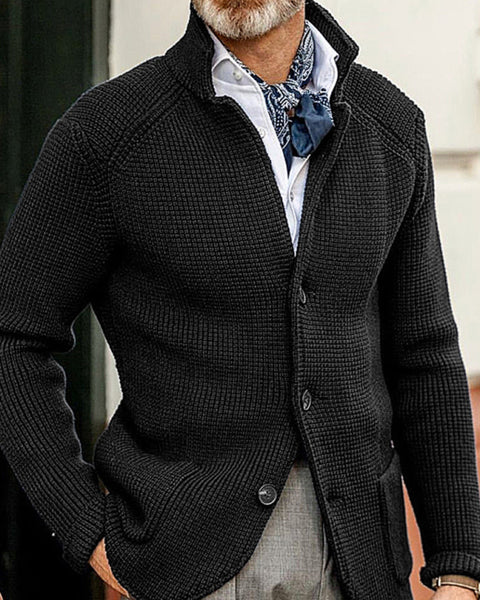 Sweater Winter Sweater Stand Collar Cardigan Foreign Trade Men's Knitted Jacket