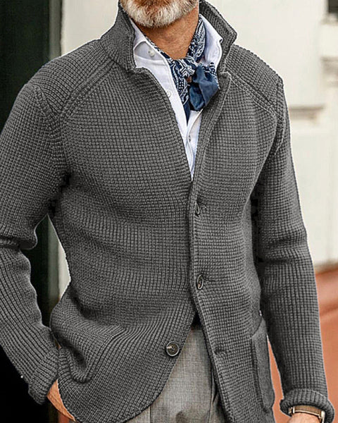 Theodore Laurent — Sweater Winter Sweater Stand Collar Cardigan Foreign Trade Men's Knitted Jacket, alternate view 8