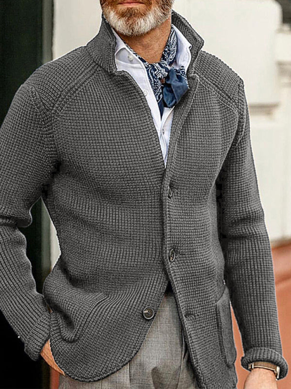 Theodore Laurent — Sweater Winter Sweater Stand Collar Cardigan Foreign Trade Men's Knitted Jacket, alternate view 8