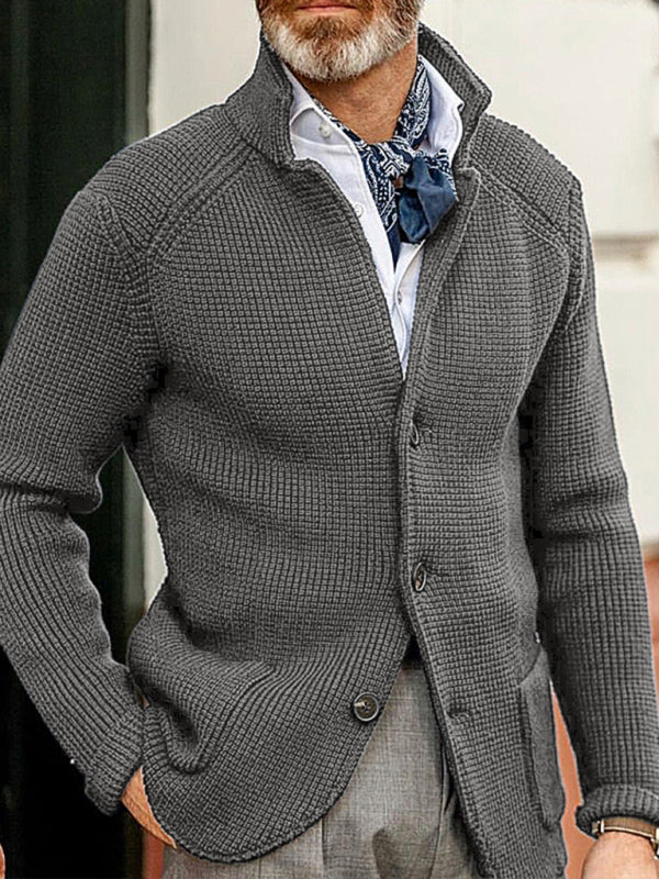 Theodore Laurent — Sweater Winter Sweater Stand Collar Cardigan Foreign Trade Men's Knitted Jacket, alternate view 7