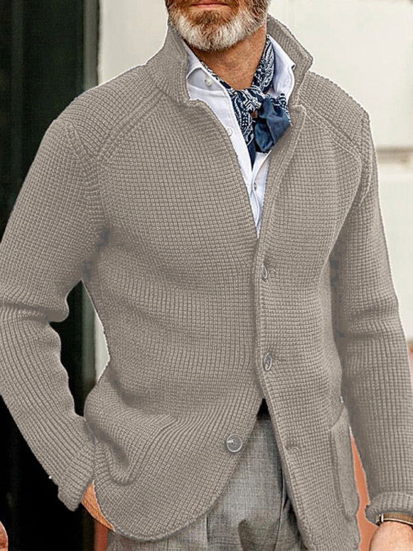 Theodore Laurent — Sweater Winter Sweater Stand Collar Cardigan Foreign Trade Men's Knitted Jacket, alternate view 12