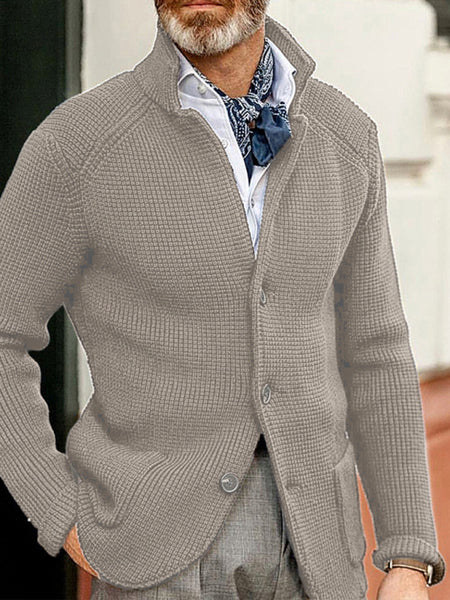 Sweater Winter Sweater Stand Collar Cardigan Foreign Trade Men's Knitted Jacket
