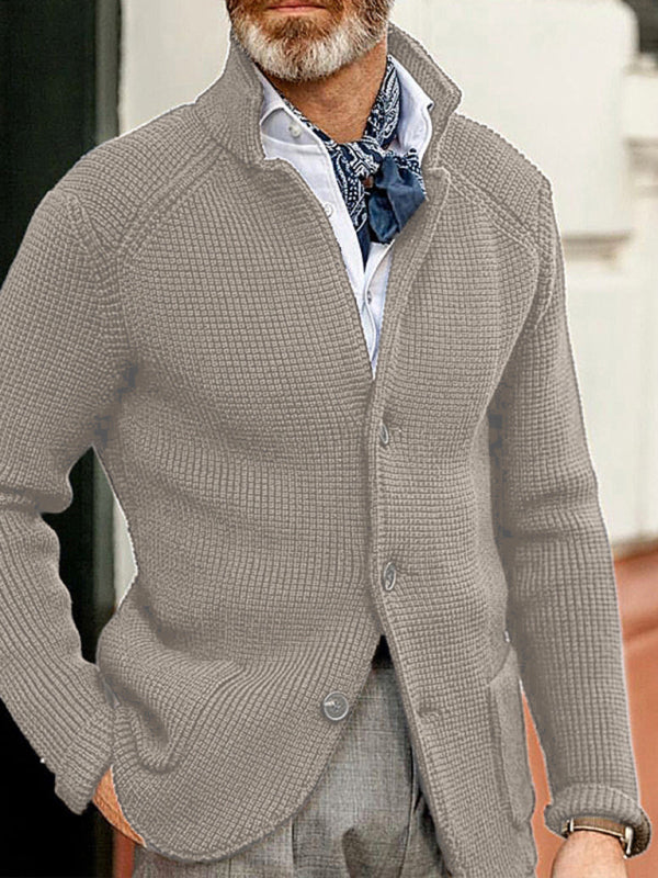 Theodore Laurent — Sweater Winter Sweater Stand Collar Cardigan Foreign Trade Men's Knitted Jacket, alternate view 10