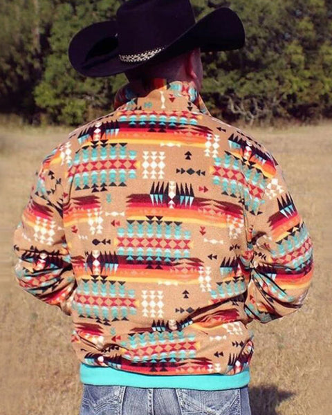 Fashion casual pullover long-sleeved sweater print top