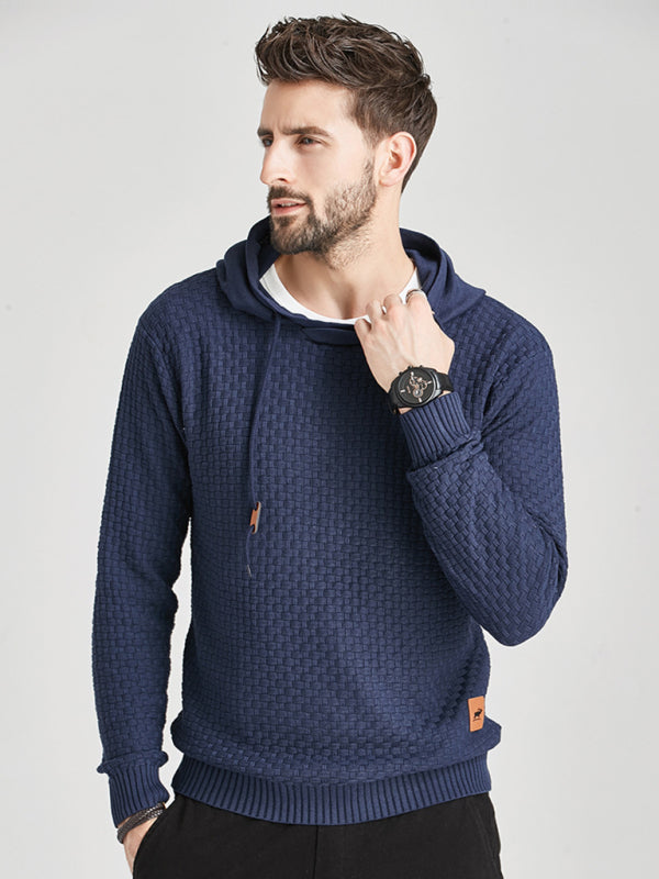 Bastien Beaumont — Hooded Pullover Knitwear Sports Casual Men's Sweater, alternate view 20