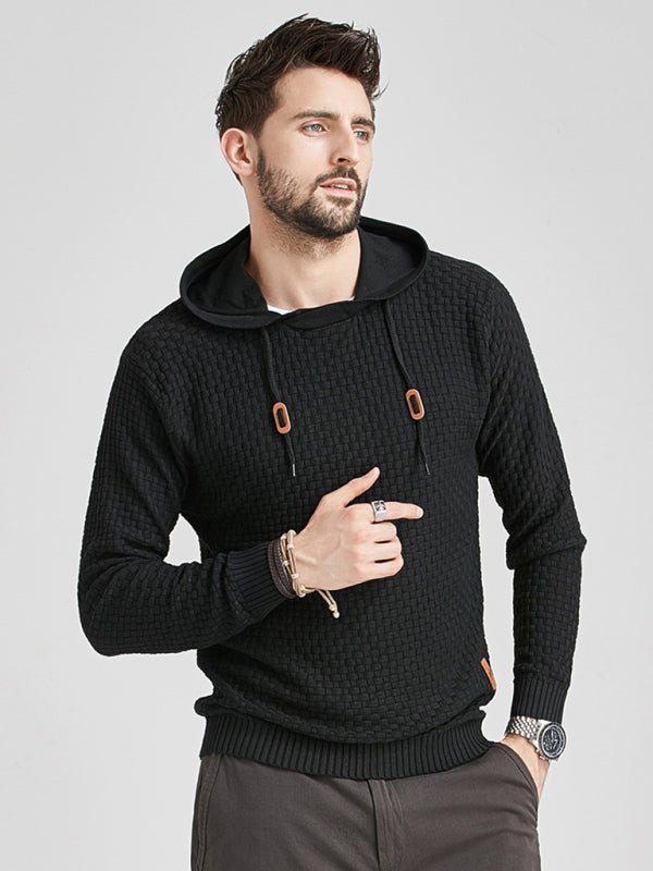 Bastien Beaumont — Hooded Pullover Knitwear Sports Casual Men's Sweater, alternate view 10