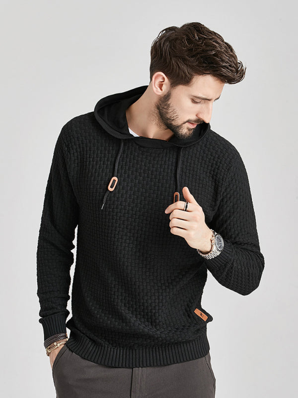 Bastien Beaumont — Hooded Pullover Knitwear Sports Casual Men's Sweater, alternate view 12