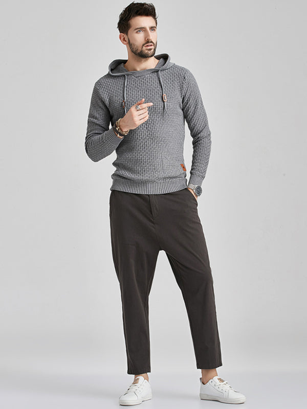 Bastien Beaumont — Hooded Pullover Knitwear Sports Casual Men's Sweater, alternate view 14