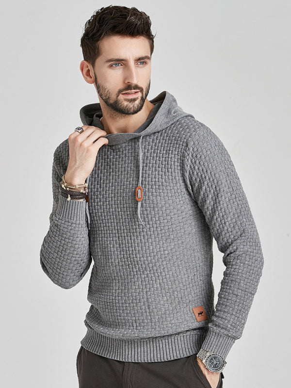 Bastien Beaumont — Hooded Pullover Knitwear Sports Casual Men's Sweater, alternate view 13