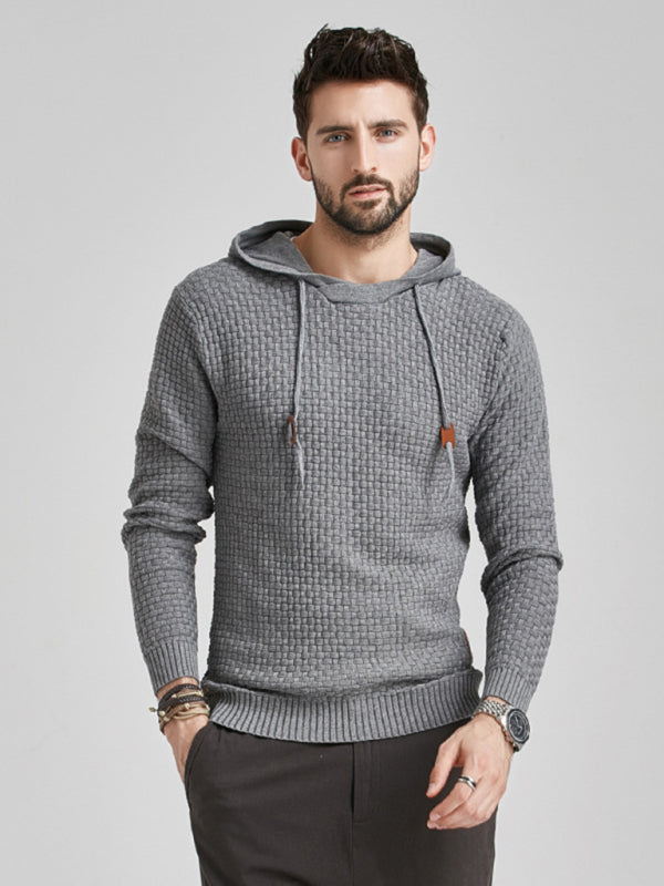 Bastien Beaumont — Hooded Pullover Knitwear Sports Casual Men's Sweater, alternate view 16