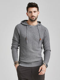 Bastien Beaumont — Hooded Pullover Knitwear Sports Casual Men's Sweater, alternate view 16