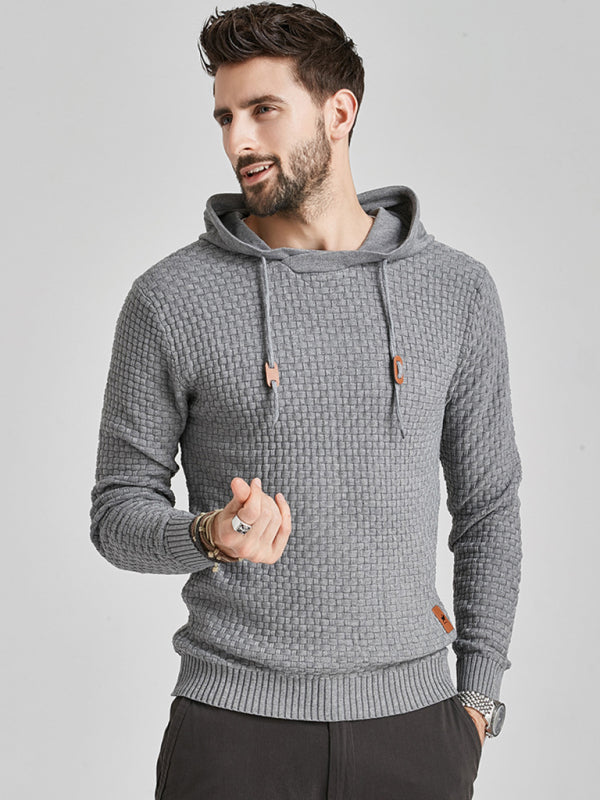 Bastien Beaumont — Hooded Pullover Knitwear Sports Casual Men's Sweater, alternate view 15
