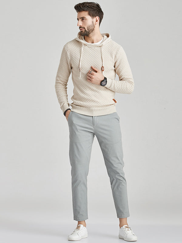 Bastien Beaumont — Hooded Pullover Knitwear Sports Casual Men's Sweater, alternate view 4