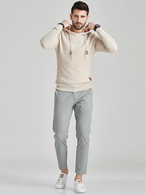Bastien Beaumont — Hooded Pullover Knitwear Sports Casual Men's Sweater, alternate view 3